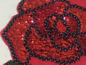 beaded roses