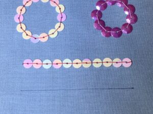 Sequin backstitch 10