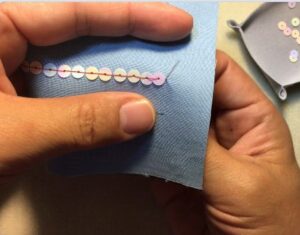 Sequin backstitch ６