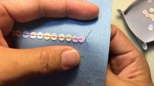 Sequin backstitch 6