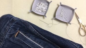 Embroidery in progress