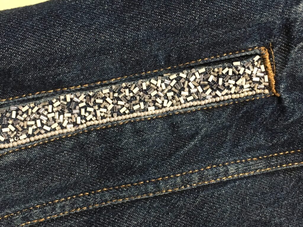 Vermicelli on denim
