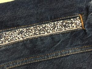 Vermicelli on denim