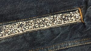 Vermicelli on denim