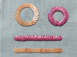 Double continuous sequin stitching