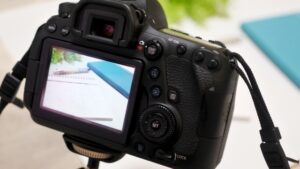 Take a picture with a digital camera