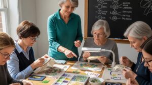 Learn at a bead embroidery class